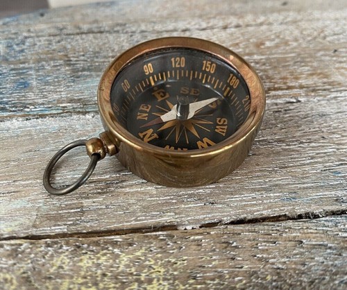 Nautical compass brass - nautical,