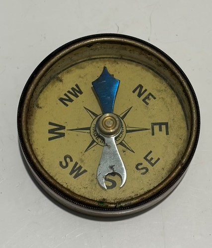 Vintage antique brass pocket - brass,