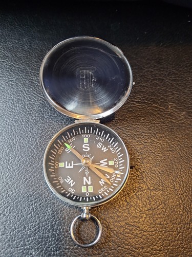 Vintage pocket compass with - vintage,