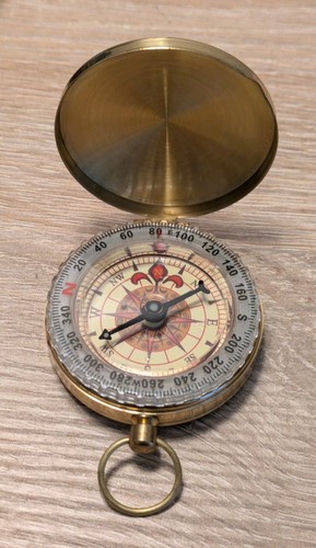 Vintage style brass pocket - style,